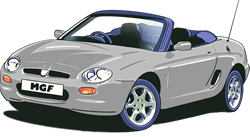 An illustration of a Platinum Silver MGF on a clear background